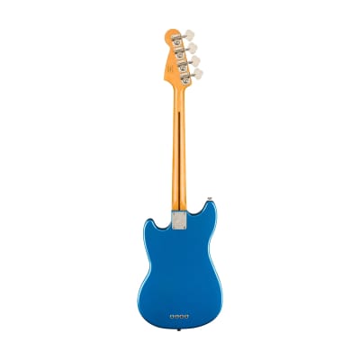 Squier FSR Classic Vibe 60s Competition Mustang Bass w/ Olympic White Stripes, Lake Placid Blue image 2