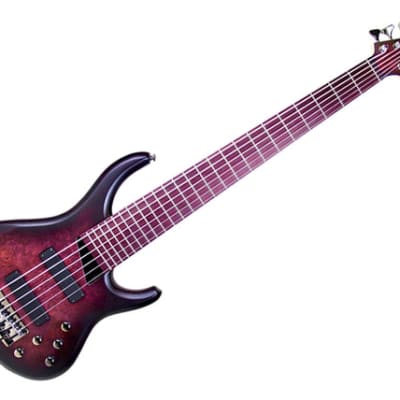 MTD Kingston Series AG 6 Solid Body Bass Guitar Plum Burst Figured Maple - KAG6PH-AG image 3