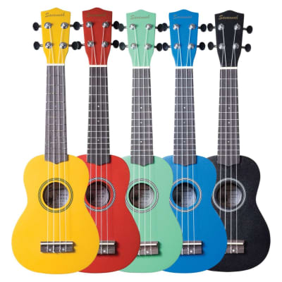 Savannah SU-ASST 10-Pack Soprano Ukuleles with Bag, Assorted Colors for sale