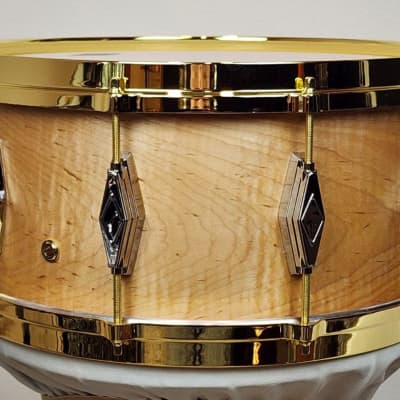 Craviotto 6.5x14 solid curly maple Private Reserve Snare Drum "Builder's Choice" - Unique image 3
