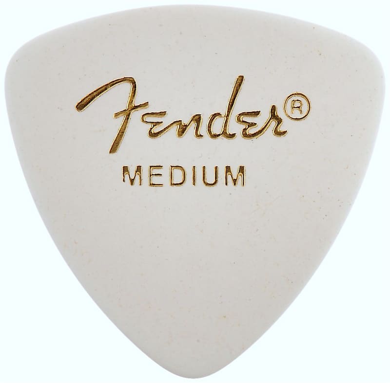 Fender 346 Classic Celluloid Guitar Picks - WHITE - MEDIUM - 72-Pack (1/2 Gross) image 1