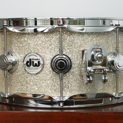 DW Collectors 6+6 Maple 6" x 14" Snare Drum Broken Glass FinishPly image 2