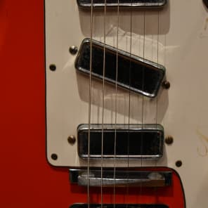 Vintage 1960s Watkins Wem Rapier 33 Solid Body Red Guitar w/ OHSC & Strap image 6