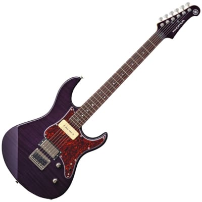 Yamaha PAC611HFM TTP Pacifica Electric Guitar P90 and Hum Translucent Purple Finish image 2