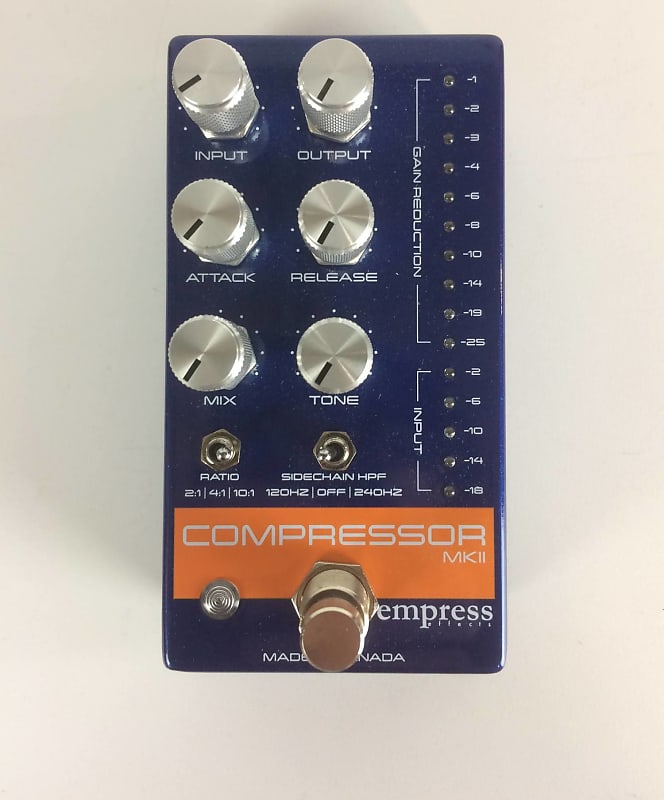 Empress Compressor MKII Compressor Effects Pedal, Blue | Reverb