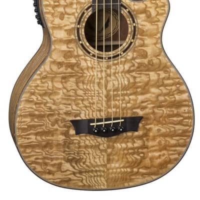 Dean EQABA GN Exotica Quilt Ash Acoustic-Electric Bass Gloss Natural image 1