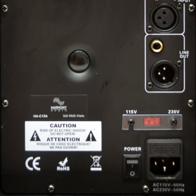 (2) Harmony Audio HA-C15A Pro DJ 15 Powered 1000W Altavoz XLR Cable (2)  Soporte