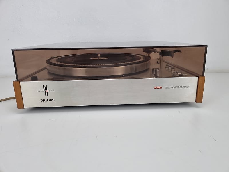 Philips 202 ELECTRONIC - Turntable - Fully Working - New Belts  			