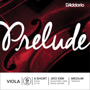 D'Addario J913 XSM Prelude Viola Single G String - Extra Short Scale, Medium Tension