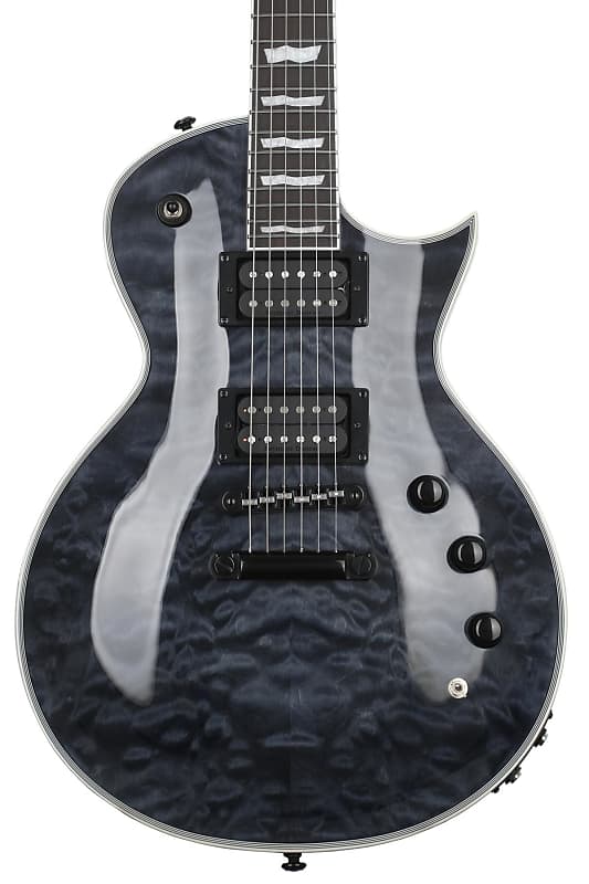 ESP LTD EC-1000 Piezo Electric Guitar - See Thru Black (EC1000PQSBLKd2) image 1