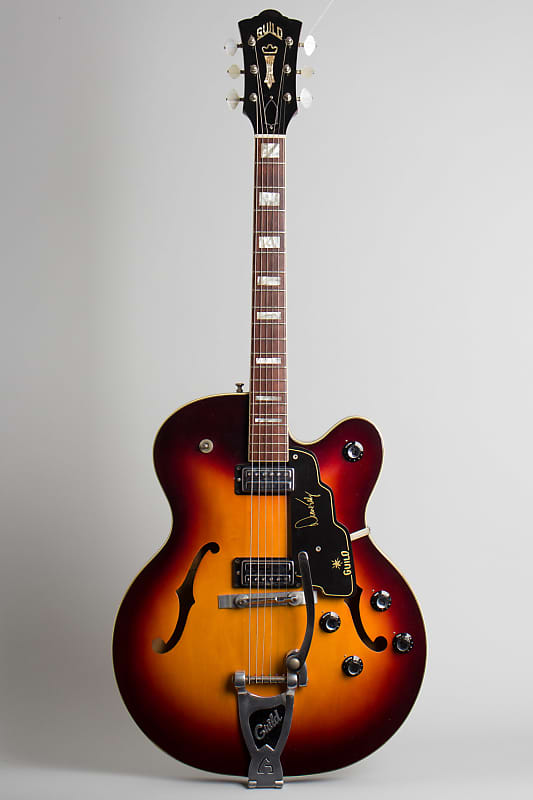 Guild  Duane Eddy DE-400 Thinline Hollow Body Electric Guitar (1965), ser. #41838, original black hard shell case. image 1