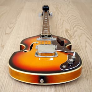1960s Teisco Violin Bass Vintage w/ Scroll Headstock Japan, FB-2