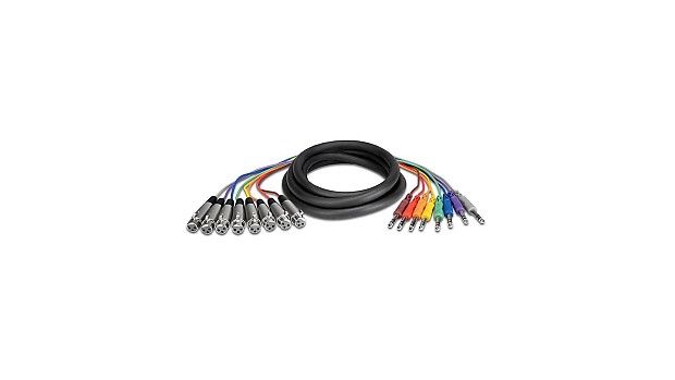 Hosa STX-802F 8-Channel XLR3F to 1/4" TRS Male Cable Snake - 2m image 1