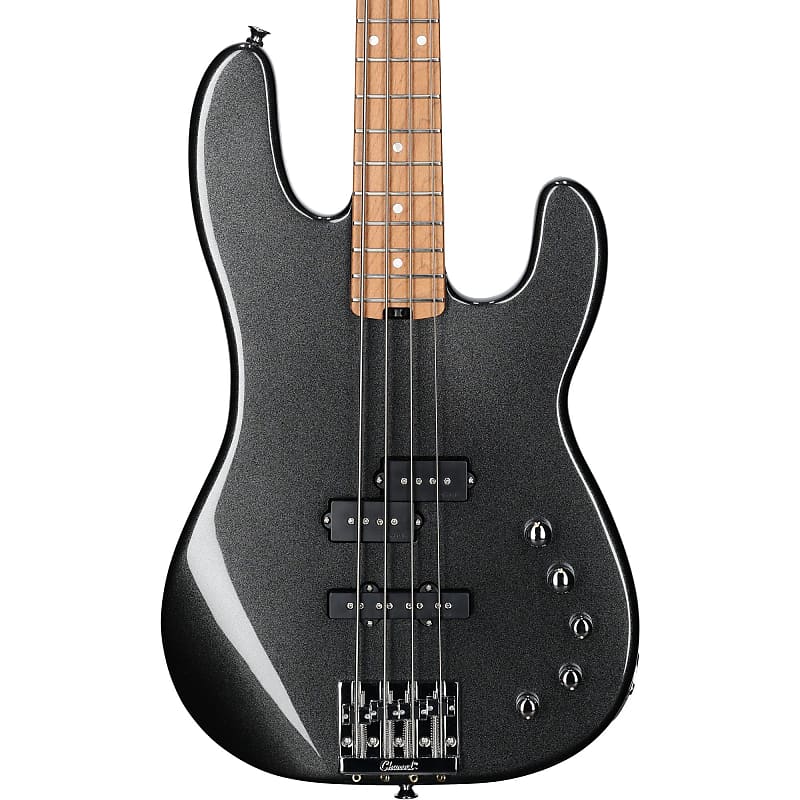 Charvel Pro-Mod San Dimas PJ IV Electric Bass, Metallic Black image 1