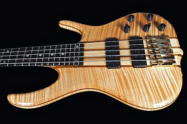 2015 Ken Smith 5WTE ELITE White Tiger Flamed Maple 5-String Bass image 1