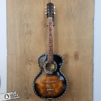 Maruha Vintage Parlor Guitar Crafted in Japan c. 1960s No. 612 image 3