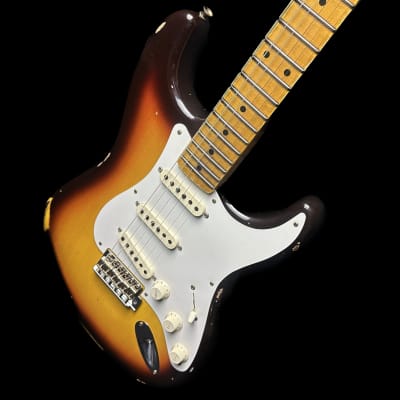 Fender Custom Shop 58 Strat Relic Faded Aged Chocolate 3-color Sunburst w/case image 3