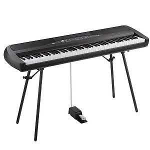 Korg SP-280BK Digital Piano including Stand, Speakers & Pedal -BLACK image 1