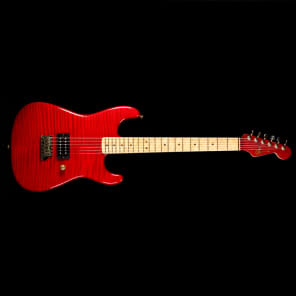 Used 2007 Charvel Custom San Dimas 1H Electric Guitar Transparent Candy Red image 2
