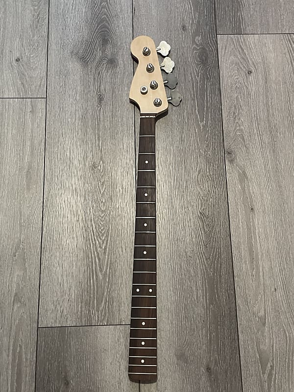 Allparts Left Handed Jazz Bass Neck Natural Reverb