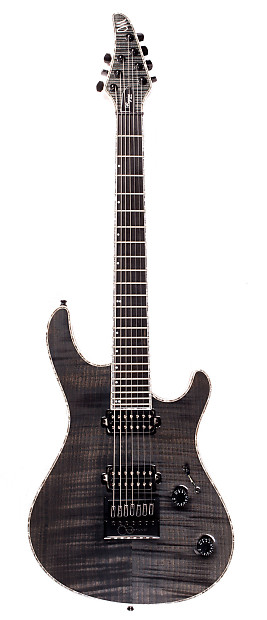 Mayones Regius 7 4EVER 7 String Electric Guitar Transparent Graphite Gloss Finish with Evertune Brid