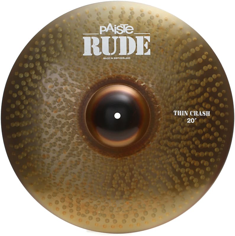 Paiste 20 inch RUDE Thin Crash Cymbal (RudeThinCr-20d1) | Reverb