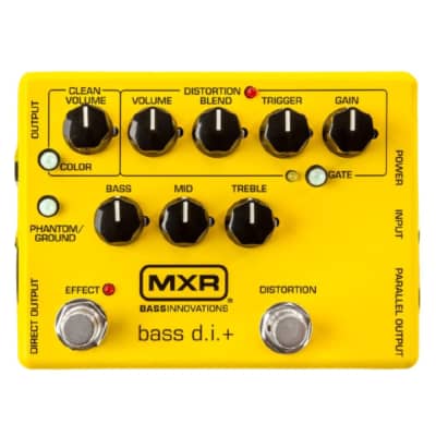 MXR M80Y Bass D.I.+ Preamp and Distortion Pedal - Special Edition Yellow