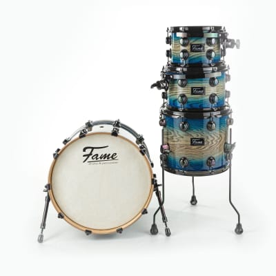 Fame Fortress Studio Shell Set Blue Burst - Drum Shell Set image 2