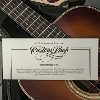 Martin - D-28 Custom Shop 1937 - Acoustic Guitar - Stage 1 Ambertone - w/ Hardshell Case - x2802 image 10