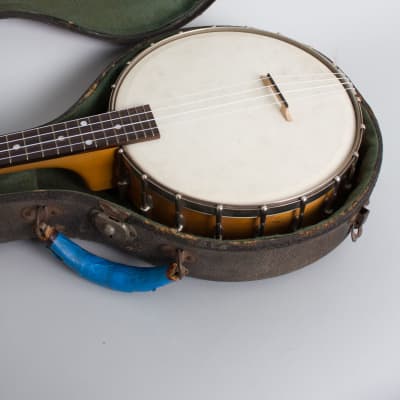 Gibson  Style UB Banjo Ukulele (1924), ser. #11187A-49, original black hard shell case. image 14
