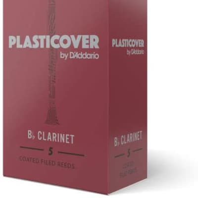 Plasticover by D'Addario Bb Clarinet Reeds, Strength 2, 5-pack image 2