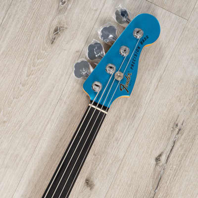 Fender Tony Franklin Fretless Precision Bass, Ebony, Lake Placid Blue image 19