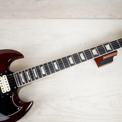 Burny RSG-75-63 MIJ 1980 Cherry  63' Reissue Vintage SG Style Guitar Made in Japan w/ Bag image 6