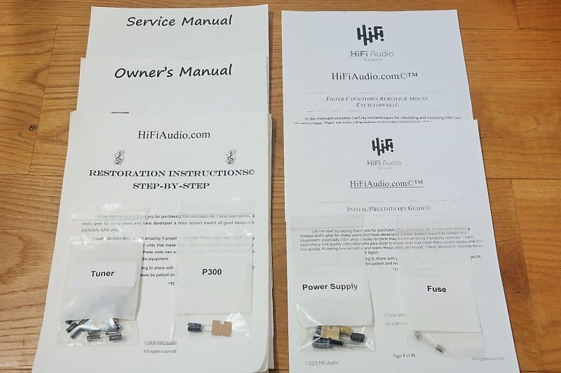 Marantz 104 restoration kit filter capacitor repair rebuild fix  			