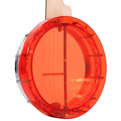 Gold Tone Little Gem Acrylic Concert Banjolele - Ruby image 6