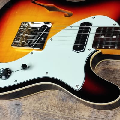 MyDream Stratocaster Custom Built - Sunburst Thinline Charlie Christian Freeway image 5