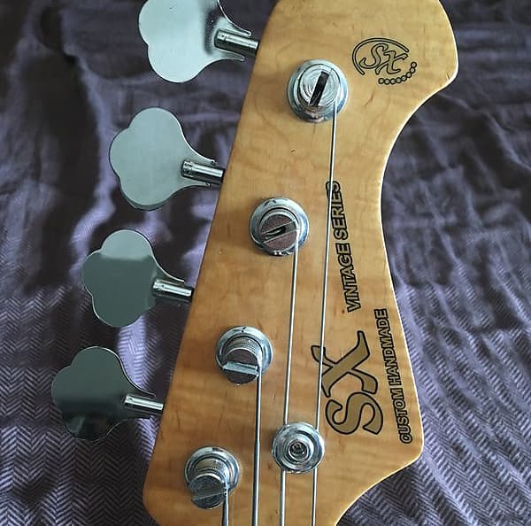 SX Custom Handmade Vintage Series 4 String Bass Natural