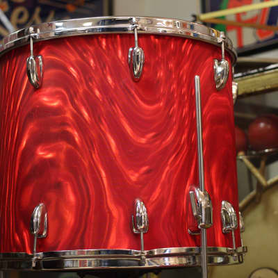 1966 Slingerland 'Modern Combo' in Red Satin Flame 14x18 14x16 9x13 9x10 image 18