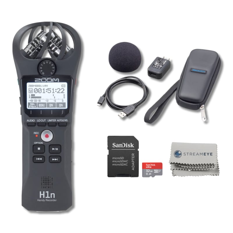 Zoom H1n Handy Recorder Grey, with Accessories