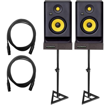KRK G4 ROKIT 5 Active Studio Monitor Kit with Passive Monitor Controller,  Cables, and Foam Speaker Pads