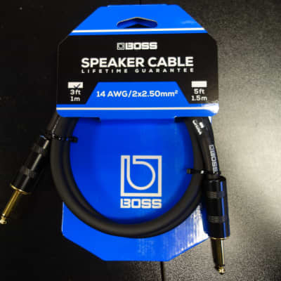 Boss BSC-3 Speaker Cable 1 meter Straight/Straight 1/4 Jack for sale