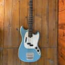 Fender Justin Meldal-Johnsen Road Worn Signature Mustang Bass 2018 - Present - Faded Daphne Blue