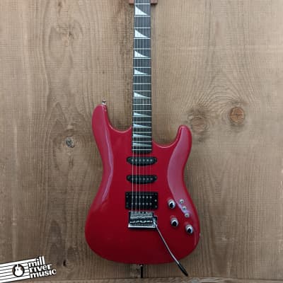 Stinger / Martin SSX-10 HSS Electric Guitar Fiesta Red MIK 1980s Korea image 2