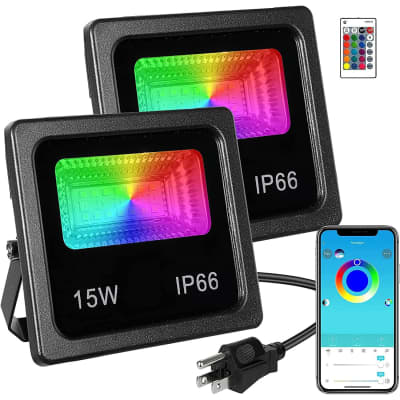 Projecteur LED RGBCW intelligent smartphone ou télécommande IP66