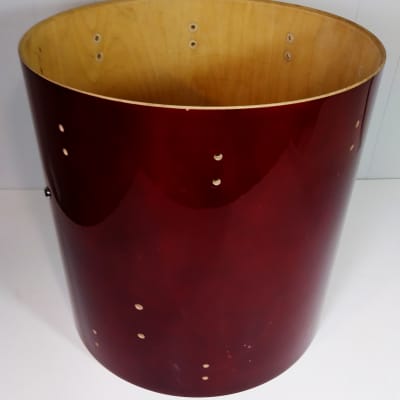 16" x 16" Floor Tom Shell / Cherry Red Lacquer Finish image 2