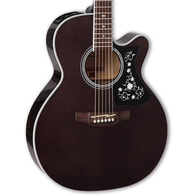 Takamine GN75CE TBK NEX Cutaway Acoustic-Electric Guitar with ChromaCast Hard Case & Accessories, Transparent Black image 3