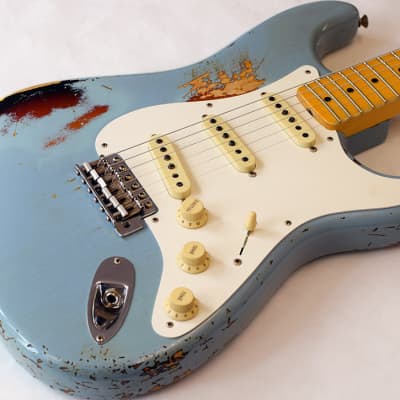 Fender Stratocaster 59 Hv Relic Blue MB-PW image 9
