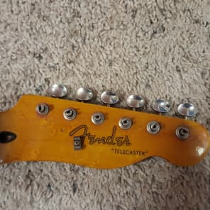 Mighty Mite Telecaster Neck with Tuners and Vintage Amber Tint image 2