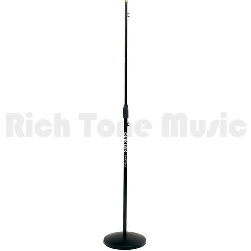 Quiklok A399 Straight Round Base Mic Stand Reverb