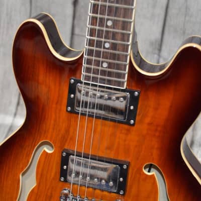 PHRED instruments DC39 Ash Brown Burst Double Cutaway Semi-Hollow 339 style 2020 Brown Burst image 3